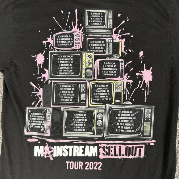 Machine Gun Kelly Shirt Adult Medium Mainstream Sellout Tour 2022 Shaka Wear - Picture 8 of 8